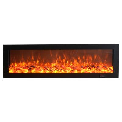 China Adjustable Flame Color And, Speed 48 Inch Recessed, Wall Mounted Heater Electric Fireplace for sale