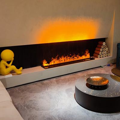 China YZ-002 Steel 3D Electric Fireplace Insert Fireplace With Artificial LED Flame Fire Place en venta