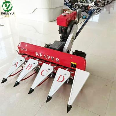 China Walking Tractor Mounted Mini Engine Rice Harvester Easy Operation Harvester For Sale for sale