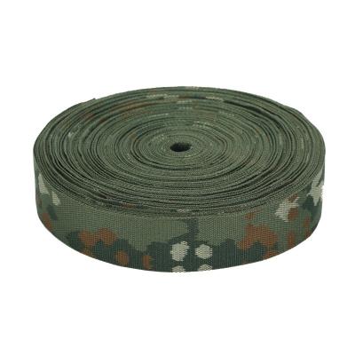 China Soft and Flexible Design Custom 25mm Camo Printed Camouflage Webbing Nylon Polyester 1 inch Strap Digital tactical Webbing for sale