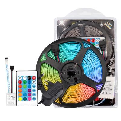 China LANDSCAPE 5050 RGB LED Strip Lights RGB Color Changing Led Lights for Wardrobe TV Background with 24 IR Remote Control for sale