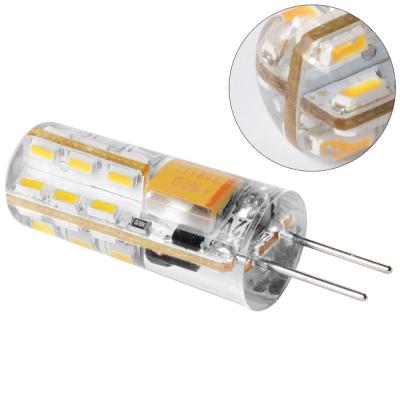 China Hotel 24 Pcs SMD3014 1.5W dimmable 12v g4 silicon led bulb for sale