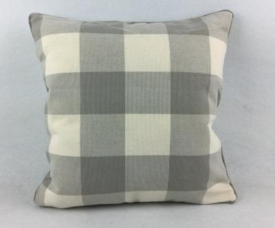 China Hot Sale Folded Cushion Covers Plaid Pillow Case Gift Cotton Cushion Home Decorative Canvas Cover for sale