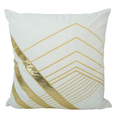 China High Quality Folded Gold Foil Printing Luxury Tile Covers Sofa Cushion Cover for sale