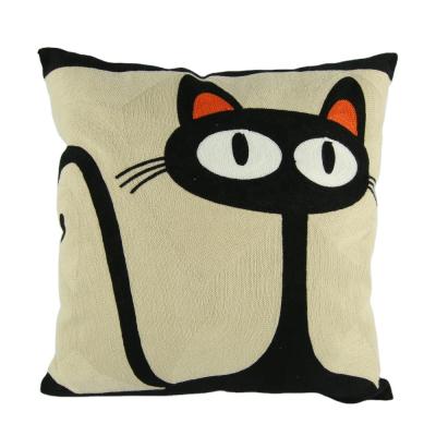 China Wholesale Indoor Cushion Cover Baby Embroidery Towel Decorative Folded Pillow Covers Cat Cushion for sale