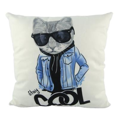 China Folded Cushion Cover Printing Special Design Velvet Home Animal Printed Cushion Pillow Cover for sale