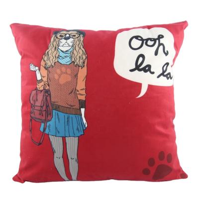 China Folded Printing Cushion Cover Home Decor Printed Sofa Cover Decorative Pillow Case for sale