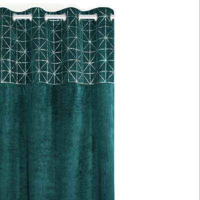 China Elegant Embroidery Branches Silver Noise Reduction Printing Blackout Curtains For Living Room Bedroom for sale