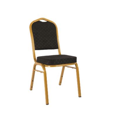 China Contemporary Most Popular Stackable Conference Hall Steel Black Hotel Event Banquet Metal High Quality Chairs for sale