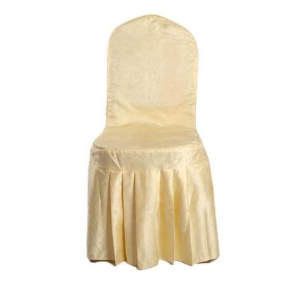 China Other Hot Selling Easy To Install Chair Cover Banquet Chair Yellow Dining Table Chair Covers For Party for sale