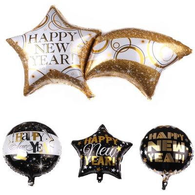 China Disposable Eco-Friendly Hotspots 2020 New Years Products Balloon Happy New Year 2021 Party Decoration Set for sale