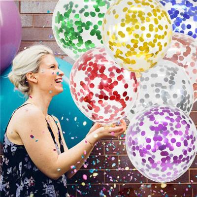 China Factory Wholesale Funny Balloons Decoration Balloons Birthday Party Inflate Latex Balloon Sequins Balloon for sale