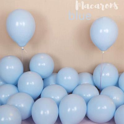 China Decoration Balloons Wholesale 100pcs Multicolor Round Shaped Blue Macaron Color Helium Air Latex Balloon for sale