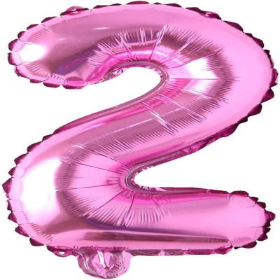 China Decoration Balloons Wholesale 0-9 Inch Number Shape Foil Balloon 16 Birthday Party Decoration High Quality for sale