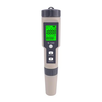 China 4 in 1 Multifunction Salinity Meter TDS Meter Seawater EC Meter Swimming Pool Water Analyzer S-100 for sale