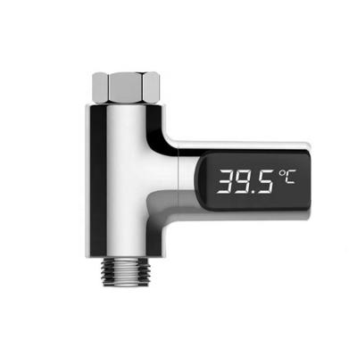 China Waterproof Bathroom Thermometer LED Shower Thermometer Water Pipe Temperature Meter 81*80.6*30mm for sale