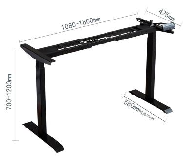 China Adjustable (height) Dual motor electric height adjustable standing computer desk for home and office frame only for sale