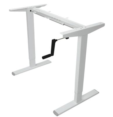 China Adjustable (height) Manul Height Adjustable Table Office Furniture Crank Sit and Standing Desk for sale