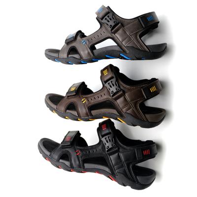 China Fashion Trend Man Soal Rubber Custom Leather Sandal, Luxury Sport Sandal For Man for sale