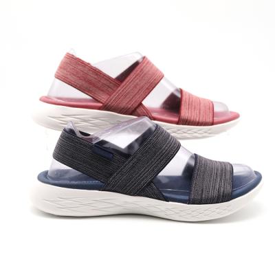 China Fashion Trend Sport Chunky Fashion Casual Elastic Strap Sandal Woman Flat Platform for sale