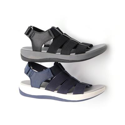 China Fashion Trend Women Casual Sport Strap Quality Leather Elastic Sandal, Leather Sandal Manufacturer For Woman for sale