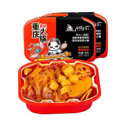 China Haidilao Brand Factory Hotpot Self Instant Spicy Instant Heating Hot Pot With Double Chicken Sausage for sale