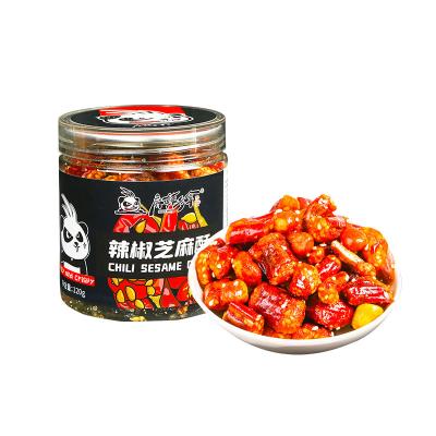 China Spicy Baked Chili Peanut Vegan Canned Food Factory Food Spicy Delicious Snacks for sale