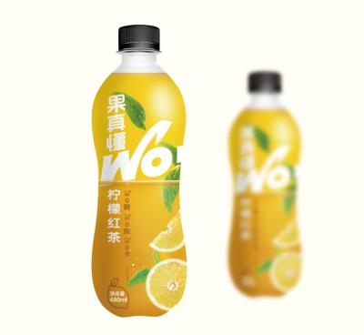 China Factory Direct Health Summer Lemon Flavor Peach Black Tea Flavored Sparkling Water Drinks Beverage for sale