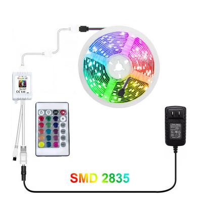 China Long Life 65.6ft 20M 2400LED 2835 SMD RGB Light With 24 Keys Remote BLE LED Strip Colors Changing Lamp Ribbon Strip Flexible APP Control for sale