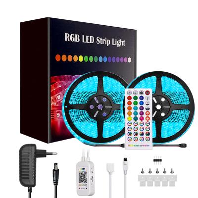 China 65.6ft 20M BLE Smart RGB 5050 LED Strip APP LED Strip Light Music Sync String Lights Cuttable with 40 Keys Remote Control for Bedroom for sale