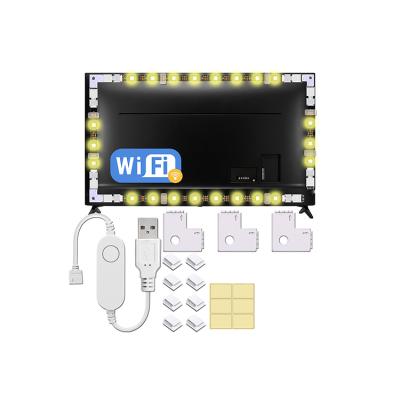 China Wifi Enabled+IR Backlight High Performance Decoration Background 1m 3m 4m 5m Wifi Remote Control 5050 RGB Lights 2m Backlight 5v Usb TV Led Strip For Sale for sale