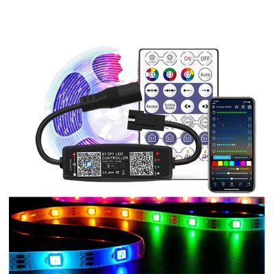 China DC12V WS2811 Dreamcolor LED Strip 5M/10M RGBIC 5050 SMD Cuttable Rainbow ZENGGE BLE Accessible Control with IR Remote Control for Home for sale