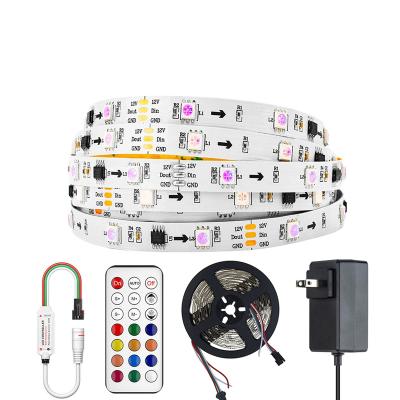 China Other 32.8FT WS2811 LED Module Pixels String With Remote Control RF Dreamcolor LED Strip Kit RGBIC 5050SMD Rainbow Strip Sets for sale