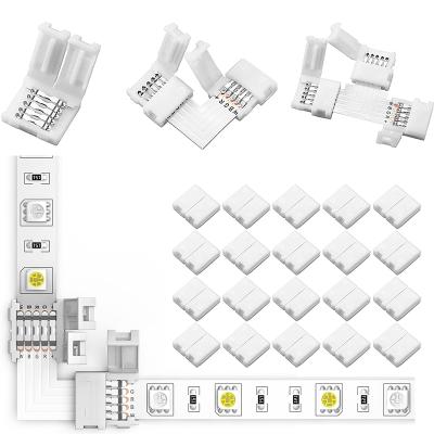 China LED Strip Light 5 Pin Connector RGBW LED Strip Light For 10 Mm Wide 5050 And 3528 Indoor LED String Lights Expanding Connection for sale