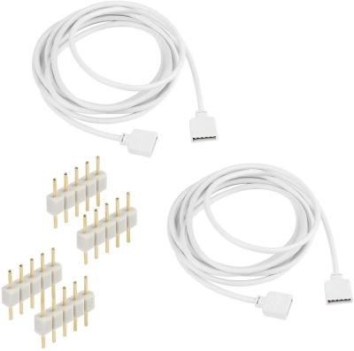 China LED strip light connectors 0.3-5M 5pin extension cable connect female socket to SMD 5050 RGBW LED strip light to free 5pin connector for sale