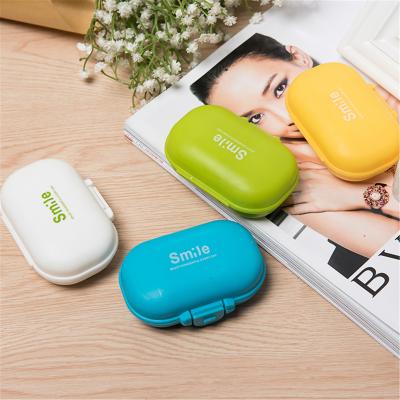 China Logo 4 Or 6 Compartments Small Shaklee Pill Box Vitanim Daily Tablet Containers Customized Plastic Storage Box for sale