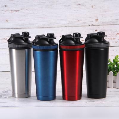 China Wholesale 26oz OEM Logo Double Layer Stainless Steel Viable Protein Shaker Bottle Vaccum Gym Fitness Shaker Bottle for sale