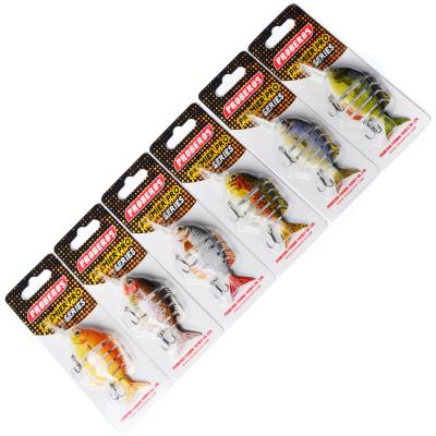 China Fish Processing Factory Multi Section Fishing Lure Swimbaits 100mm 14g Slow Sinking Gears Realistic Lure Slip Bait for sale