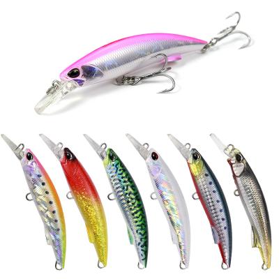 China Attracting Fish Shape Big Heavy Minnow Fishing Lure 40g/92mm Hard Saltwater Bass Sinking Minnow Fishing Baits for sale