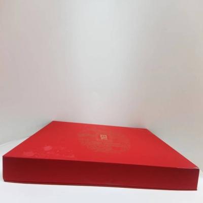 China Recyclable Deluxe custom design logo cosmetic box Gift box large red tea food box for sale