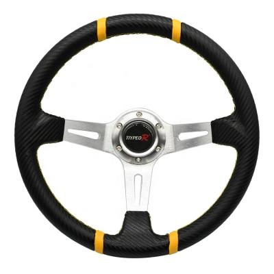 China Universal High Quality Modified Sports PVC Steering Wheel Automobile Steering Wheel for sale