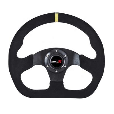 China Sports Available For All Car Models Private Custom Suede Material Steering Wheel for sale