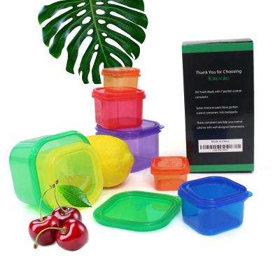 China 2022 7 Days High Quality Viable Set Bpa Free Plastic Food Box Healthy Consumption Weight Loss Container Set for sale