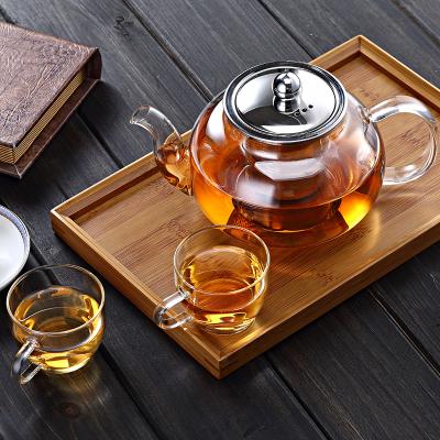 China Viable Vivid Clear Glass Teapot Set With Safe Blooming Infuser Glass Teapot Tea Kettle Loose Leaf Tea Filter Maker for sale