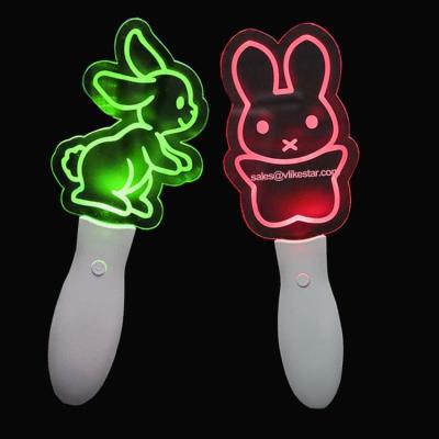 China Concert Custom design logo acrylic light led flashign glow up party concert festival cheering light up stick for sale