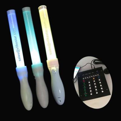 China Concert OEM custom logo printed wireless remote controlled led light flashing glow up concert party sticks for sale