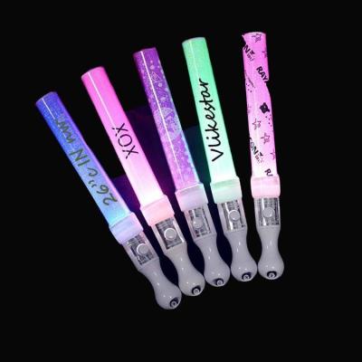 China Concert Cheap Price Manufacturer Custom LOGO Brand Printed Concert Party Promotional Activities Led 3 modes Flashing Light Up Stick for sale