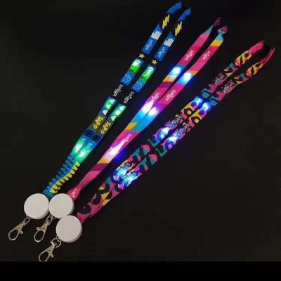 China Nice Customs Nylon Flashing Nylon Lead Lanyard Suppliers for sale