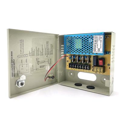 China 12v 5a 4ch cctv camera 60w cctv power supply cctv power box cctv accessories for sale