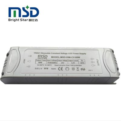 China dimmable driver led triac 80W 24V constant voltage switching power supply 170*50*29mm for sale